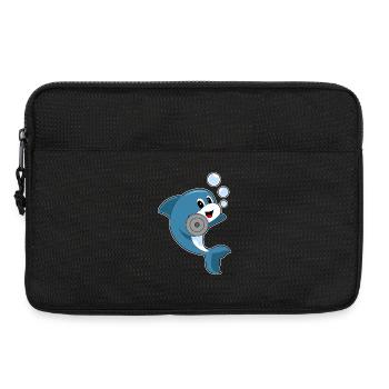 Bodybuilding Haltère Dolphin - Sacoche pour ordinateur portable 13 pouces - noir - Devant