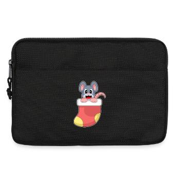 Chaussettes de Noël de Noël souris - Sacoche pour ordinateur portable 13 pouces - noir - Devant