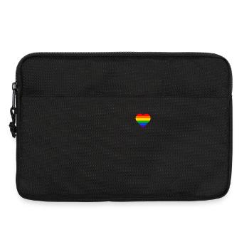 LGBTQ Regenbogen Herz Pride Flagge Gay CSD LGBT - Laptoptasche 13" - Schwarz - Vorne