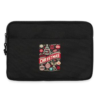 Vintage Joyeux Noël - Sacoche pour ordinateur portable 13 pouces - noir - Devant