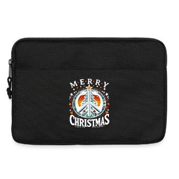 Frohe Weihnachten Friedens Weihnachtsbaum - Laptoptasche 13" - Schwarz - Vorne
