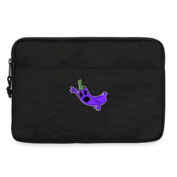 Zombie Aubergine Horror gruselig - Laptoptasche 13" - Schwarz - Vorne