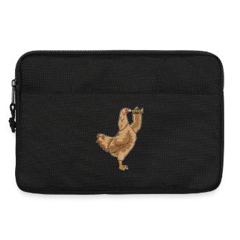 Huhn Musiker Trompete Musik - Laptoptasche 13" - Schwarz - Vorne
