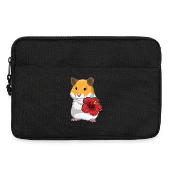 Hamster Hibiskus  - Laptoptasche 13" - Schwarz - Vorne