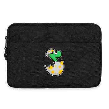 Dinosaur Egg Dino Baby Motif - Laptop bag 13" - black - Front