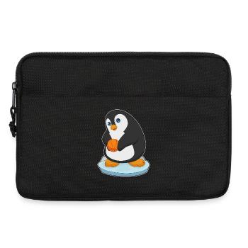 Pinguin Basketballspieler Basketball - Laptoptasche 13" - Schwarz - Vorne