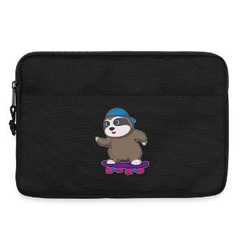Sloth Skater Skateboard Sport - Laptop bag 13" - black - Front