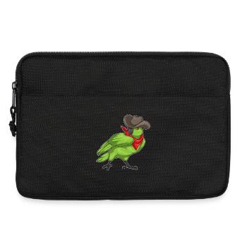 Perroquet Cowboy chapeau de Cowboy - Sacoche pour ordinateur portable 13 pouces - noir - Devant