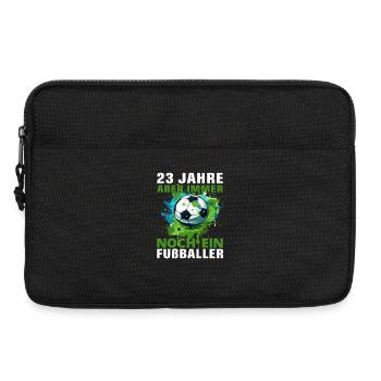 Fußballer 23 Geburtstag Fußballspieler Spruch - Laptoptasche 13" - Schwarz - Vorne
