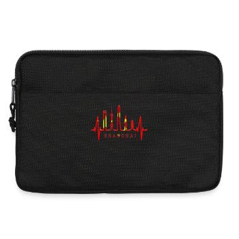 Shanghai Skyline Herzschlag China I Love Schanghai - Laptoptasche 13" - Schwarz - Vorne