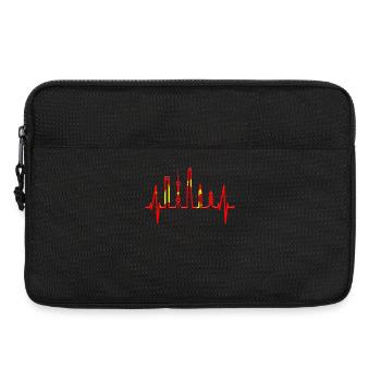 Shanghai Skyline Herzschlag China I Love Schanghai - Laptoptasche 13" - Schwarz - Vorne