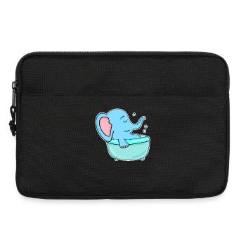 Badewanne Elefant - Laptoptasche 13" - Schwarz - Vorne
