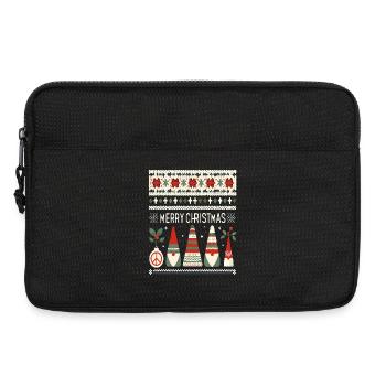 Christmas Gnomes Strickmuster - Laptoptasche 13" - Schwarz - Vorne