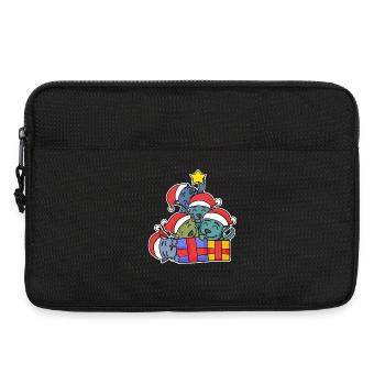 Katze Baum Weihnachten Weihnachtsbaum - Laptoptasche 13" - Schwarz - Vorne
