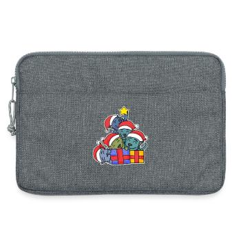 Katze Baum Weihnachten Weihnachtsbaum - Laptoptasche 13" - Grau meliert - Vorne