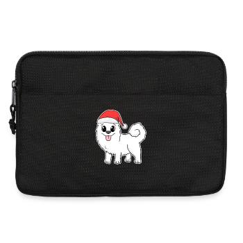 Pudel Hund Tier Weihnachten - Laptoptasche 13" - Schwarz - Vorne