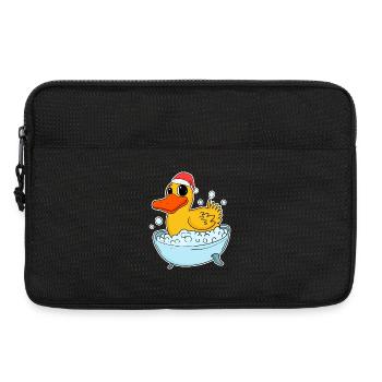 Canard en caoutchouc Noël - Sacoche pour ordinateur portable 13 pouces - noir - Devant