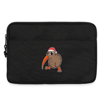 Noël de l’oiseau kiwi - Sacoche pour ordinateur portable 13 pouces - noir - Devant