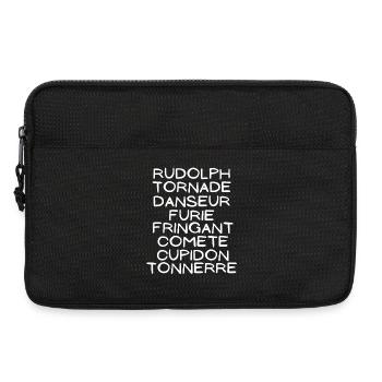 Noël, joyeuses fêtes, Rennes - Sacoche pour ordinateur portable 13 pouces - noir - Devant