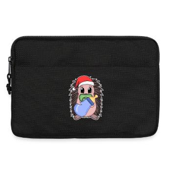 Hérisson bébé Noël - Sacoche pour ordinateur portable 13 pouces - noir - Devant