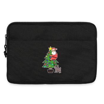 Weihnachtsmann auf dem Weihnachtsbaum - Laptoptasche 13" - Schwarz - Vorne