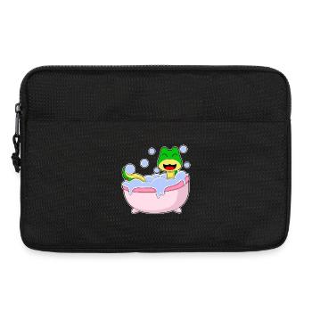 Snake Bathing Bathtub - Laptop bag 13" - black - Front