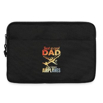 Flugzeug Vater - Laptoptasche 13" - Schwarz - Vorne