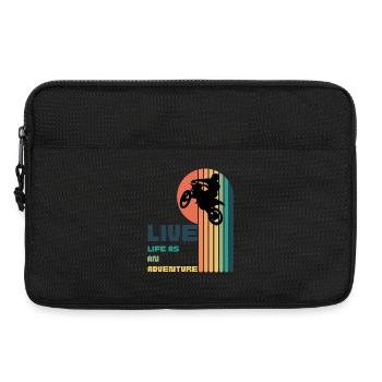 Das Leben als Abenteuer erleben - Moto Cross - Laptoptasche 13" - Schwarz - Vorne