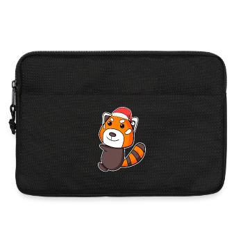 Western Little Panda Christmas - Laptop bag 13" - black - Front