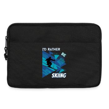 I'd Rather Ski - Ski Wintersportler Skifahrer - Laptoptasche 13" - Schwarz - Vorne