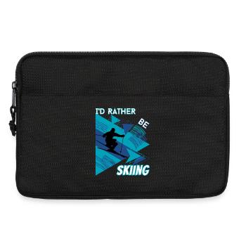 I'd Rather Ski - Ski Wintersportler Skifahrer - Laptoptasche 13" - Schwarz - Vorne