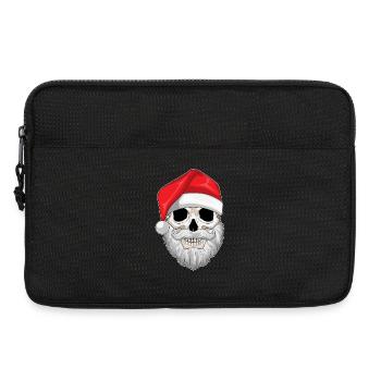 Crâne de Noël du Père Noël - Sacoche pour ordinateur portable 13 pouces - noir - Devant
