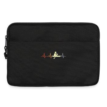 Rudern Strichfigur Pulslinie - Laptoptasche 13" - Schwarz - Vorne