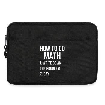 Comment faire des maths drôle de chemise - Sacoche pour ordinateur portable 13 pouces - noir - Devant