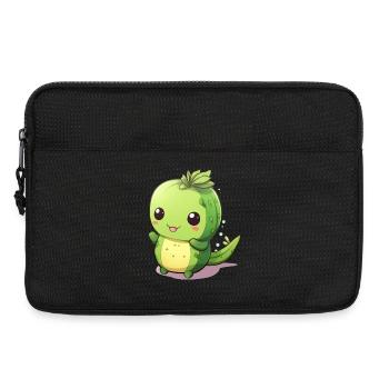Cute Kawaii Cactus with Big Eyes - Laptop bag 13" - black - Front