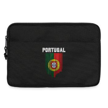 Drapeau du Portugal, fierté portugaise - Sacoche pour ordinateur portable 13 pouces - noir - Devant