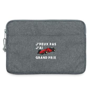 Je peux pas j ai grand prix - Sacoche pour ordinateur portable 13 pouces - gris chiné - Devant
