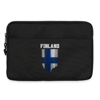 Flagge von Finnland, finnischer Stolz - Laptoptasche 13" - Schwarz - Vorne