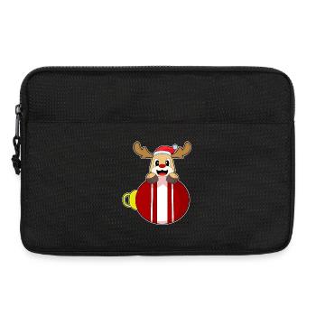 Bal de Noël des rennes - Sacoche pour ordinateur portable 13 pouces - noir - Devant