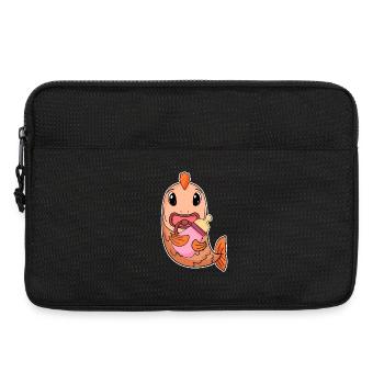 Baby Fisch Motiv - Laptoptasche 13" - Schwarz - Vorne