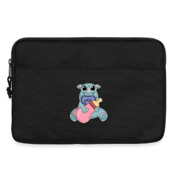 Baby Nashorn Motiv - Laptoptasche 13" - Schwarz - Vorne