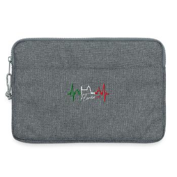 Florence Skyline Italie Heartbeat I Love Firenze - Sacoche pour ordinateur portable 13 pouces - gris chiné - Devant
