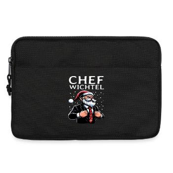 Chef Wichtel Weihnachts Gnom - Laptoptasche 13" - Schwarz - Vorne
