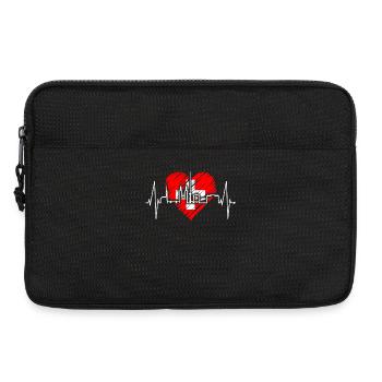 Zurich Skyline Heartbeat Suisse Amour Amour Zurich - Sacoche pour ordinateur portable 13 pouces - noir - Devant