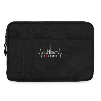 Zurich Skyline Heartbeat Suisse Amour Amour Zurich - Sacoche pour ordinateur portable 13 pouces - noir - Devant