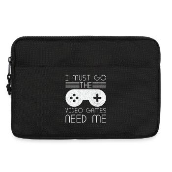 Must Go Video Games Need Me Video Gamer - Laptop bag 13" - black - Front