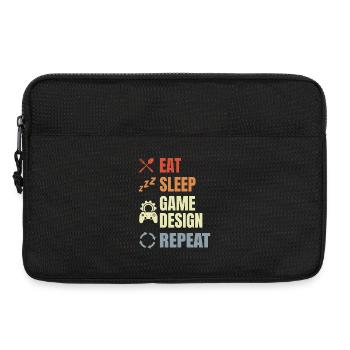 Eat Sleep Game Design Repeat - Laptoptasche 13" - Schwarz - Vorne