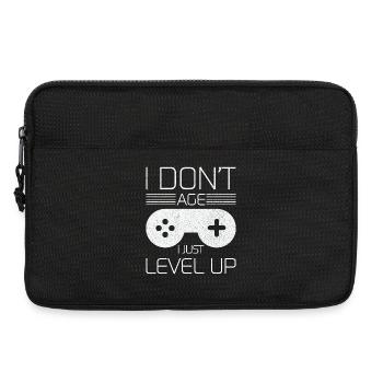 Ich altere nicht, ich levele nur Gaming-Shirt auf - Laptoptasche 13" - Schwarz - Vorne