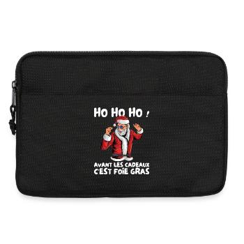 Pull Moche De Noël Père Noel Cadeaux Fois Gras - Sacoche pour ordinateur portable 13 pouces - noir - Devant