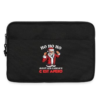 PULL MOCHE DE NOEL CADEAUX APÉRO PÈRE NOEL FAMILLE - Sacoche pour ordinateur portable 13 pouces - noir - Devant